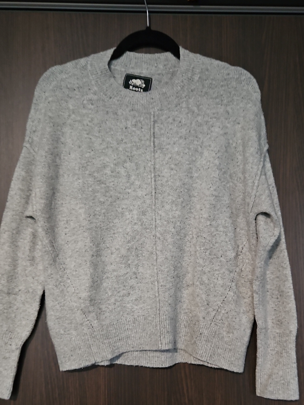 Roots Heather Gray Crewneck Knit Sweater